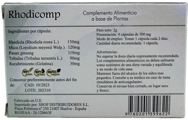 rhodicomp capsulas caja